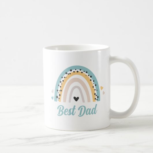 Niedlich Boho Chic Blue Rainbow Individuelle Name Kaffeetasse (Rechts)