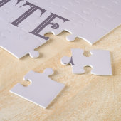 Niedlich Boho Christmas Unicorn mit dem Namen auf Puzzle (Seite)