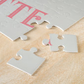 Niedlich Boho Christmas Unicorn mit dem Namen auf  Puzzle (Seite)