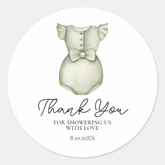 Niedlich Boho Clothes Girl-Babyduschsticker Runder Aufkleber (Vorderseite)