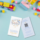 Niedlich Boho Cloud Watercolor Babysitter Visitenkarte