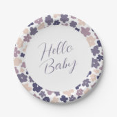 Niedlich Boho Daisy Baby Shower Pappteller (Vorderseite)