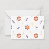 Niedlich Boho Daisy Dankeschön Karte (Rückseite)