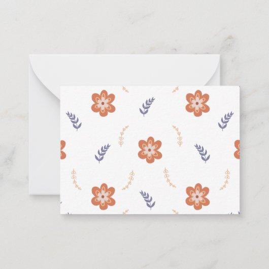 Niedlich Boho Daisy Dankeschön Karte (Rückseite)