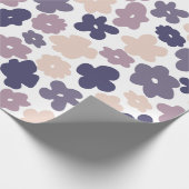 Niedlich Boho Daisy Lila Geschenkpapier (Ecke)