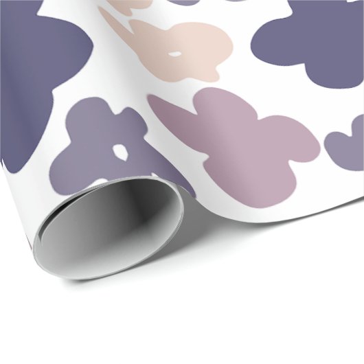 Niedlich Boho Daisy Lila Geschenkpapier (Rolleneckpunkt)