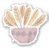 Niedlich Boho Floral Pastel Lila Aufkleber (Vorderseite)