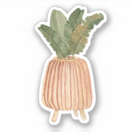 Niedlich Boho Floral Pastell Leaf Green Sticker