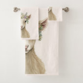 Niedlich Boho Goat Wasserfarben Badhandtuch Set (Insitu)