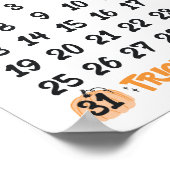 Niedlich Boho Halloween Countdown Poster (Ecke)