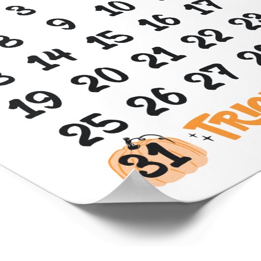 Niedlich Boho Halloween Countdown Poster (Ecke)