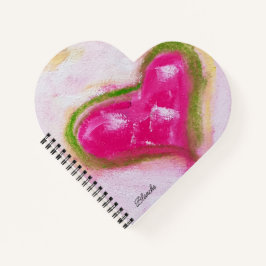Niedlich Boho Hearts Chalk Handgemalt Notizblock