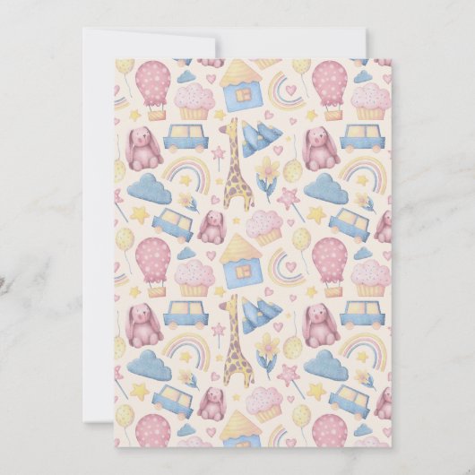 Niedlich Boho Hello Little One Baby Dusche Einladung (Rückseite)