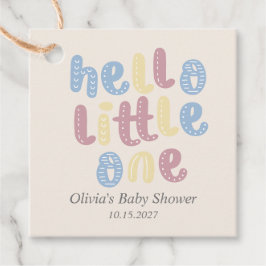 Niedlich Boho Hello Little One Baby Dusche Geschenkanhänger