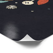 Niedlich Boho Herbst Robin Kranz Wall Decal Poster (Ecke)