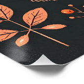 Niedlich Boho Herbst Robin Kranz Wall Decal Poster (Ecke)