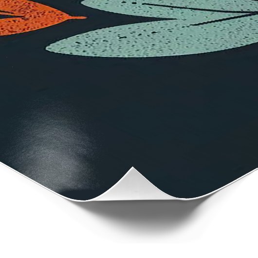 Niedlich Boho Herbst Robin Kranz Wall Decal Poster (Ecke)