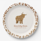 Niedlich Boho Holy Cow Western Babydusche Pappteller (Vorderseite)