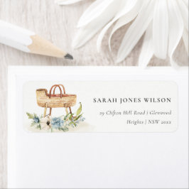 Niedlich Boho Kinderzimmer Blue Floral Bassinet An