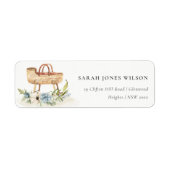 Niedlich Boho Kinderzimmer Blue Floral Bassinet An (Vorne)