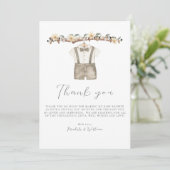 Niedlich Boho Kleidung Kinderdusche Danke Karte (Stehend Vorderseite)