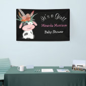 Niedlich Boho Kuh Chalkboard Babydusche Banner (Messeveranstaltung)