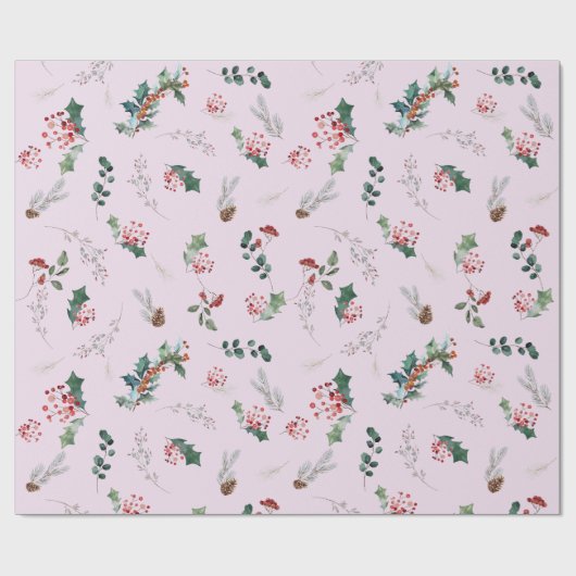 Niedlich Boho Lavender Holiday Geschenkpapier (Flach)