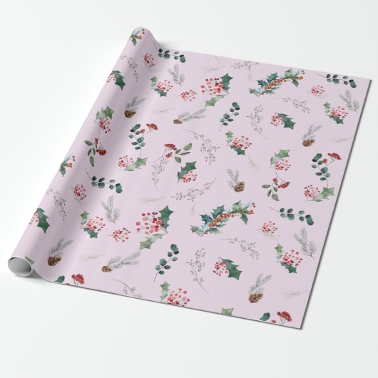 Niedlich Boho Lavender Holiday Geschenkpapier (Ungerollt)