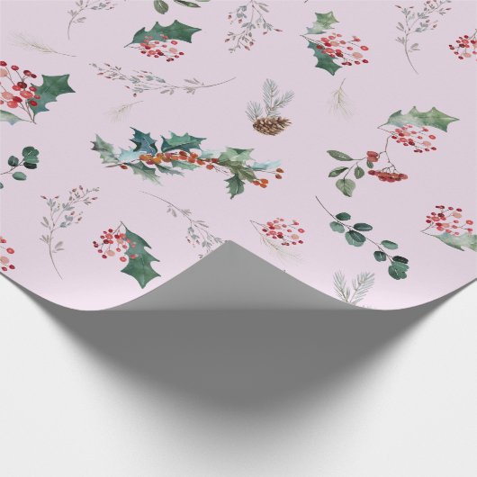 Niedlich Boho Lavender Holiday Geschenkpapier (Ecke)