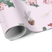 Niedlich Boho Lavender Holiday Geschenkpapier (Rolleneckpunkt)