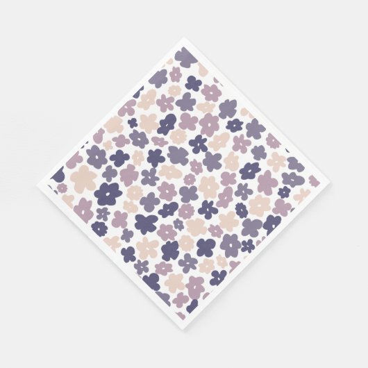 Niedlich Boho Lila Daisy Baby Dusche Serviette (Ecke)