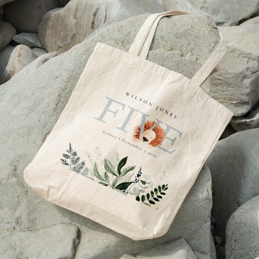 Niedlich Boho Lion Foliage 5. Geburtstagsparty Tragetasche