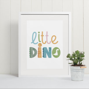 Niedlich Boho Little Dinosaurier Text Kinderzimmer Poster