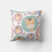 Niedlich Boho Little Giraffe Muster Kissen (Rückseite)