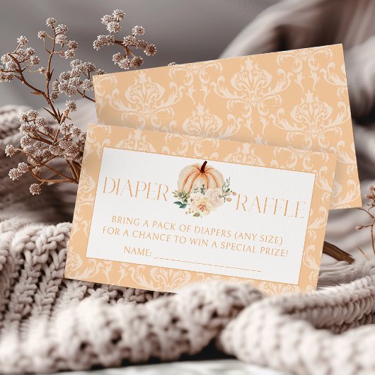 Niedlich Boho Little Pumpkin Baby Dusche Windelwan Begleitkarte