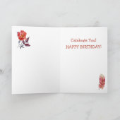 Niedlich Boho Llama Birthday Karte (Innenseite)