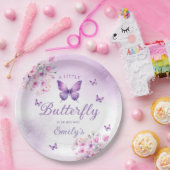 Niedlich Boho Moderne Butterfly Blumenmädchen Baby Pappteller (Party)