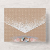 Niedlich Boho Monkey Baby Dusche All In One Einladung (Rückseite)