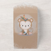 Niedlich Boho Monkey Baby Dusche All In One Einladung (Außenbereich)
