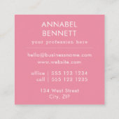 Niedlich Boho Mushroom Pattern Quadratische Visitenkarte (Rückseite)