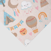 Niedlich Boho Muster auf Brown Seidenpapier (Ausschnitt)