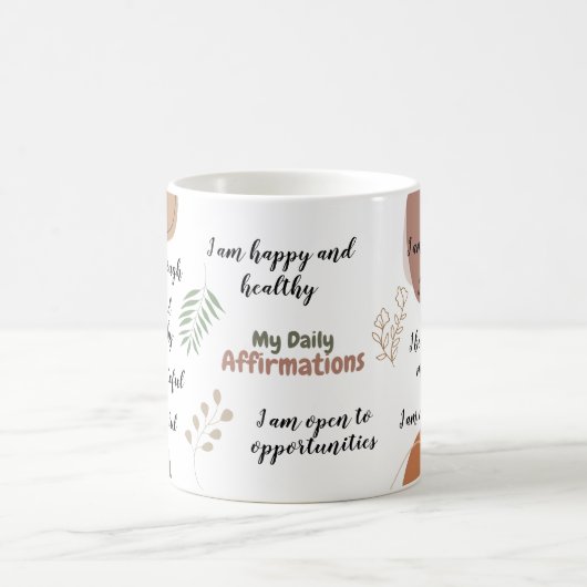 Niedlich Boho My Daily Affirmations Tasse (Mittel)