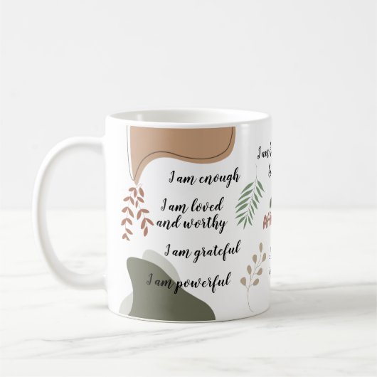Niedlich Boho My Daily Affirmations Tasse (Links)