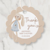 Niedlich Boho Oh Baby Bunny Danke Geschenkanhänger (Vorderseite)