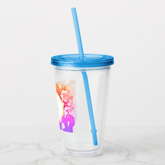 Niedlich Boho Ombre Monogram Acrylic Tumbler Acryltrinkbecher (Links)