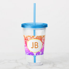 Niedlich Boho Ombre Monogram Acrylic Tumbler Acryltrinkbecher