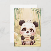 Niedlich Boho Panda Dankeskarte (Vorne/Hinten)