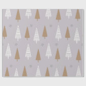 Niedlich Boho Pastel Weihnachtsbaum Woodland Feier Geschenkpapier (Flach)