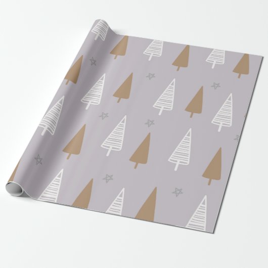 Niedlich Boho Pastel Weihnachtsbaum Woodland Feier Geschenkpapier (Ungerollt)