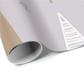 Niedlich Boho Pastel Weihnachtsbaum Woodland Feier Geschenkpapier (Rolleneckpunkt)